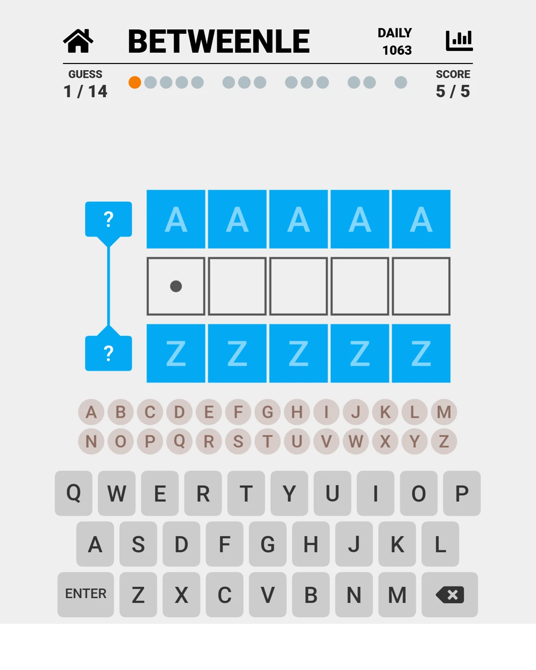 Betweenle official game screenshot
