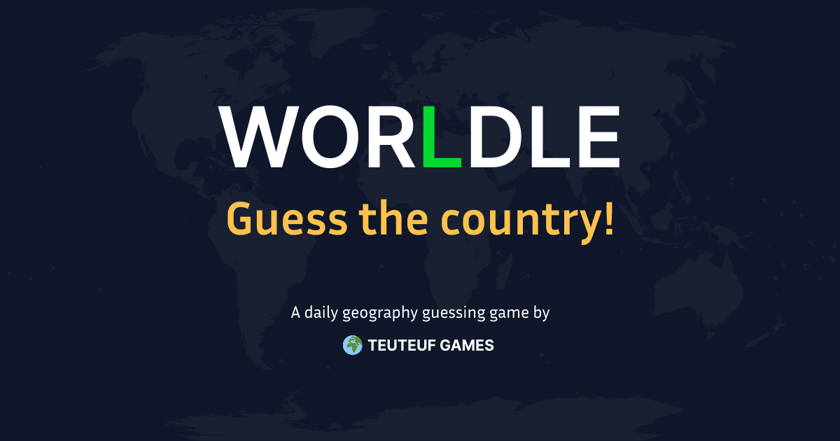 Worldle official game screenshot