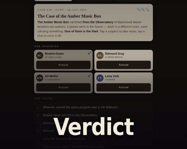 Verdict cover art